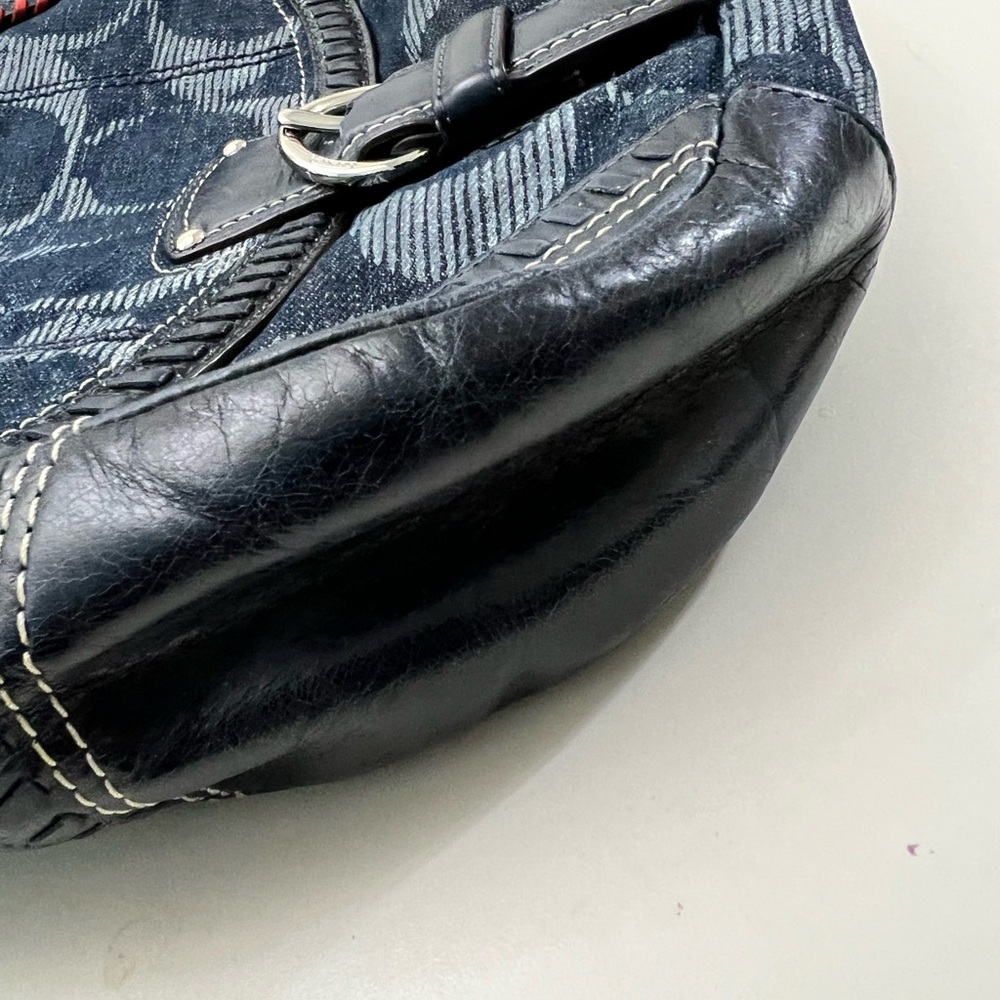 Coach poppy K1169 18991 denim-blue Jean hobo Y2K - Picture 7 of 16